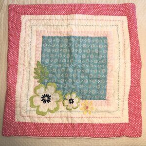 Pottery Barn Kids Pink And White Pillow Sham Size 27" X 27"